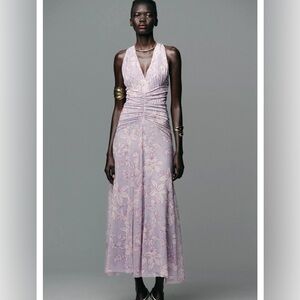 Zara Lilac Floral Maxi Dress